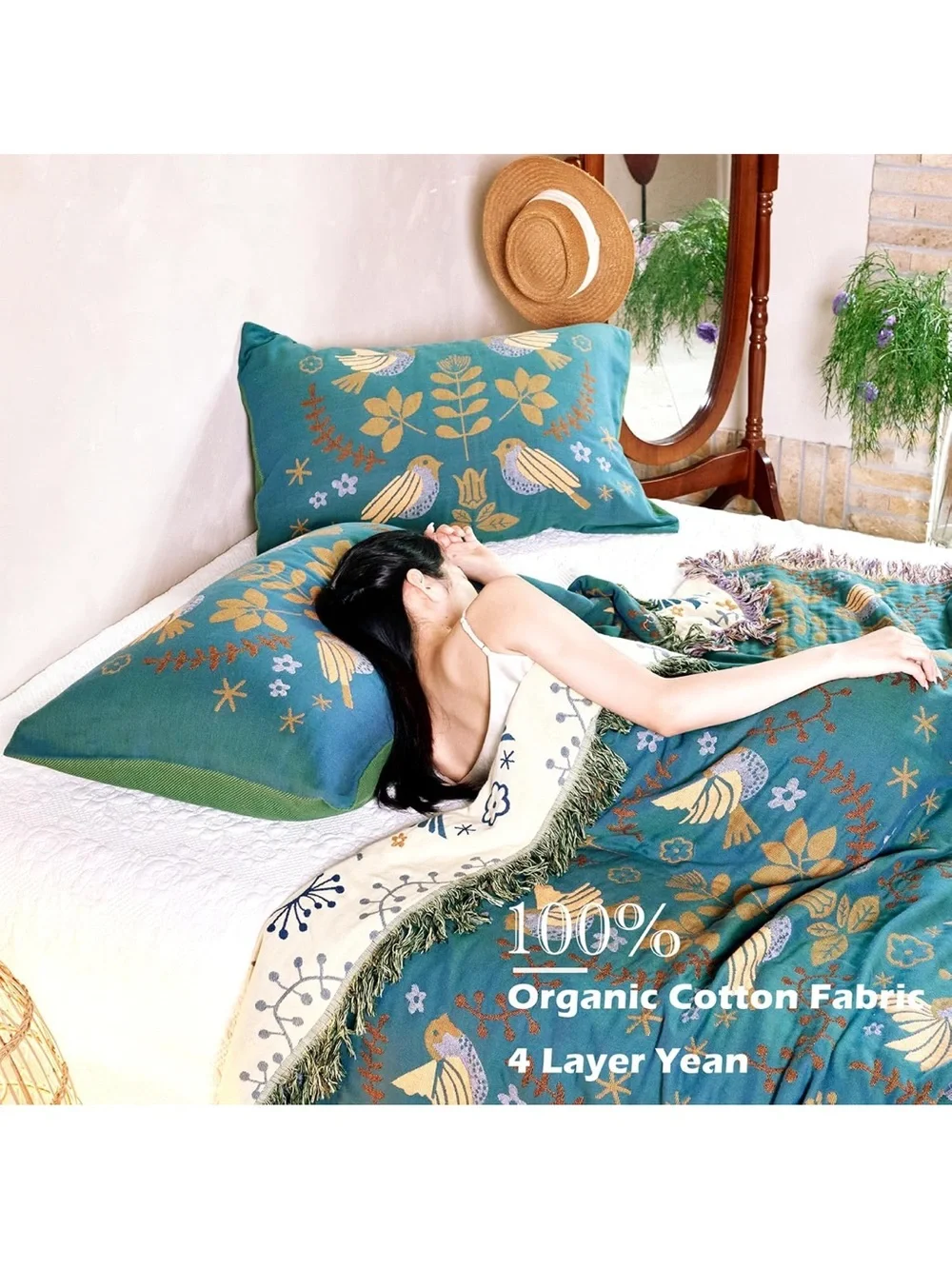 1000 TC Pillowcases Set of 2-100% Organic Washed Cotton 20